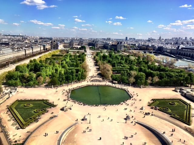Jardin des Tuileries vista da Roda Gigante